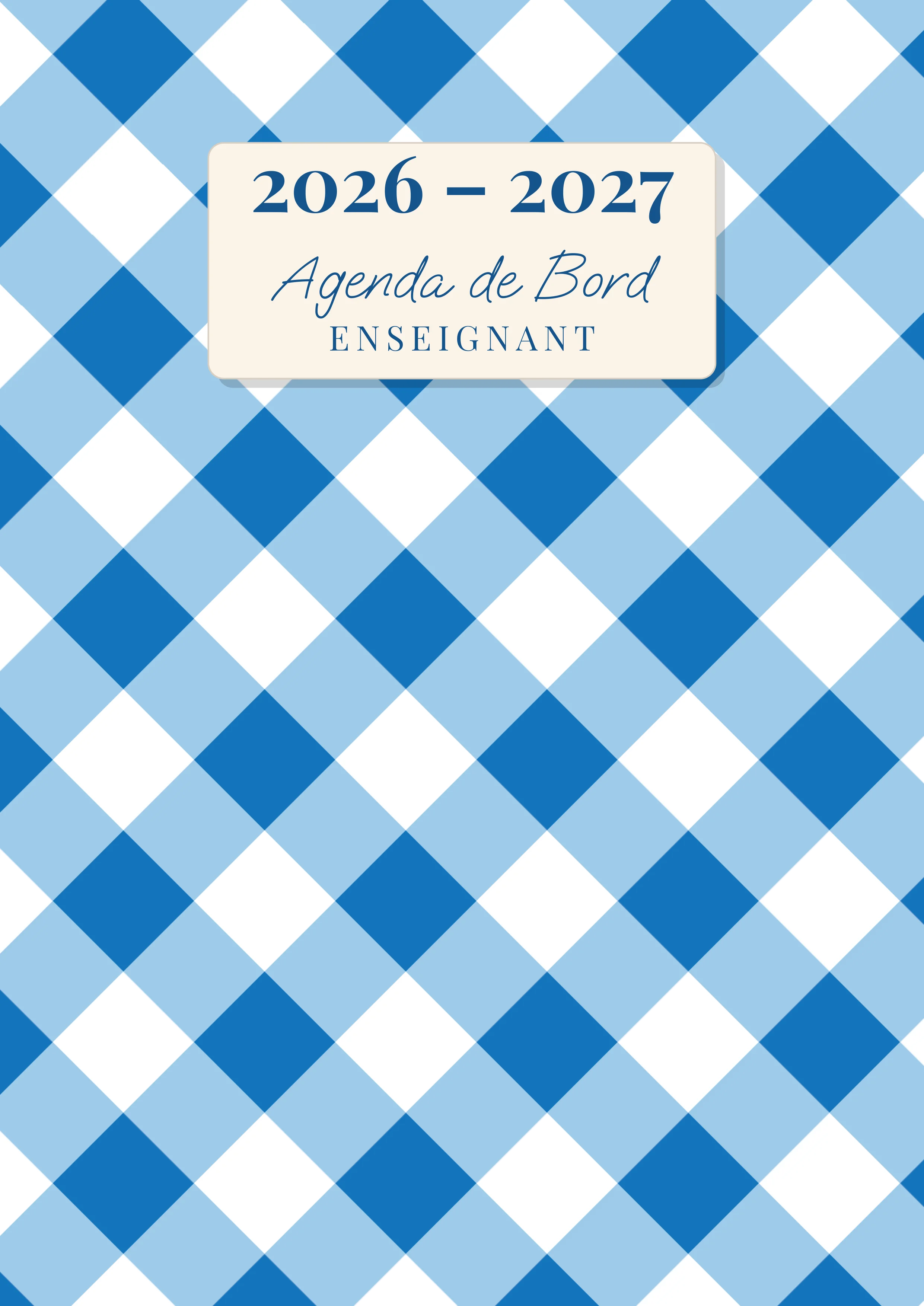 Agenda de Bord Enseignant — Vichy Bleu