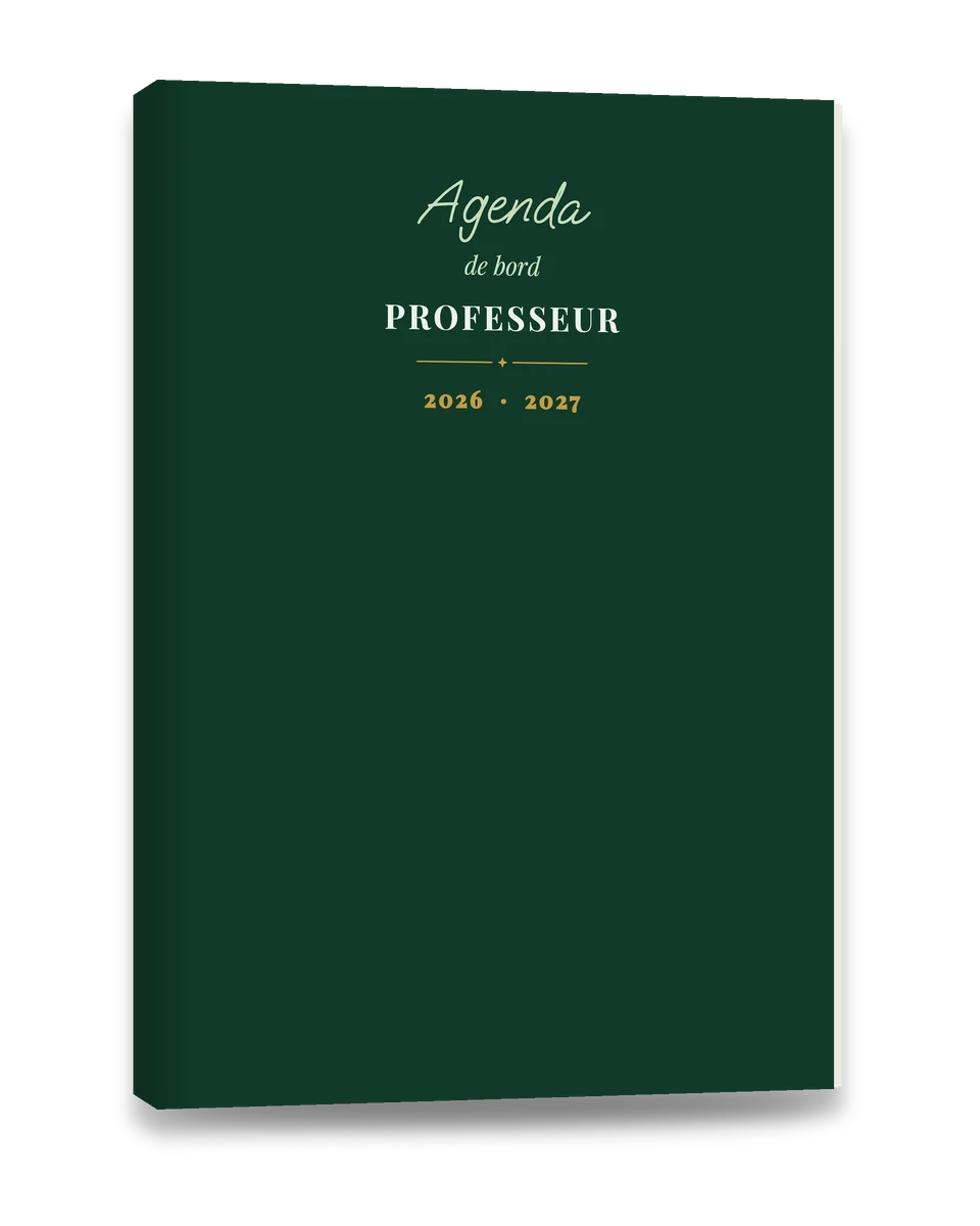Agenda de Bord Professeur 2026-2027 — Édition Vert Forêt