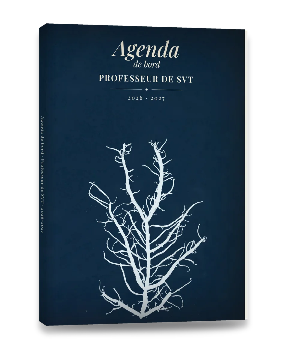 Agenda de Bord Enseignant 2026-2027 Prof de SVT — Édition « Le cyanotype »